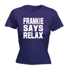 Frankie Says Relax Solid White - Funny Womens T-Shirt Tshirt