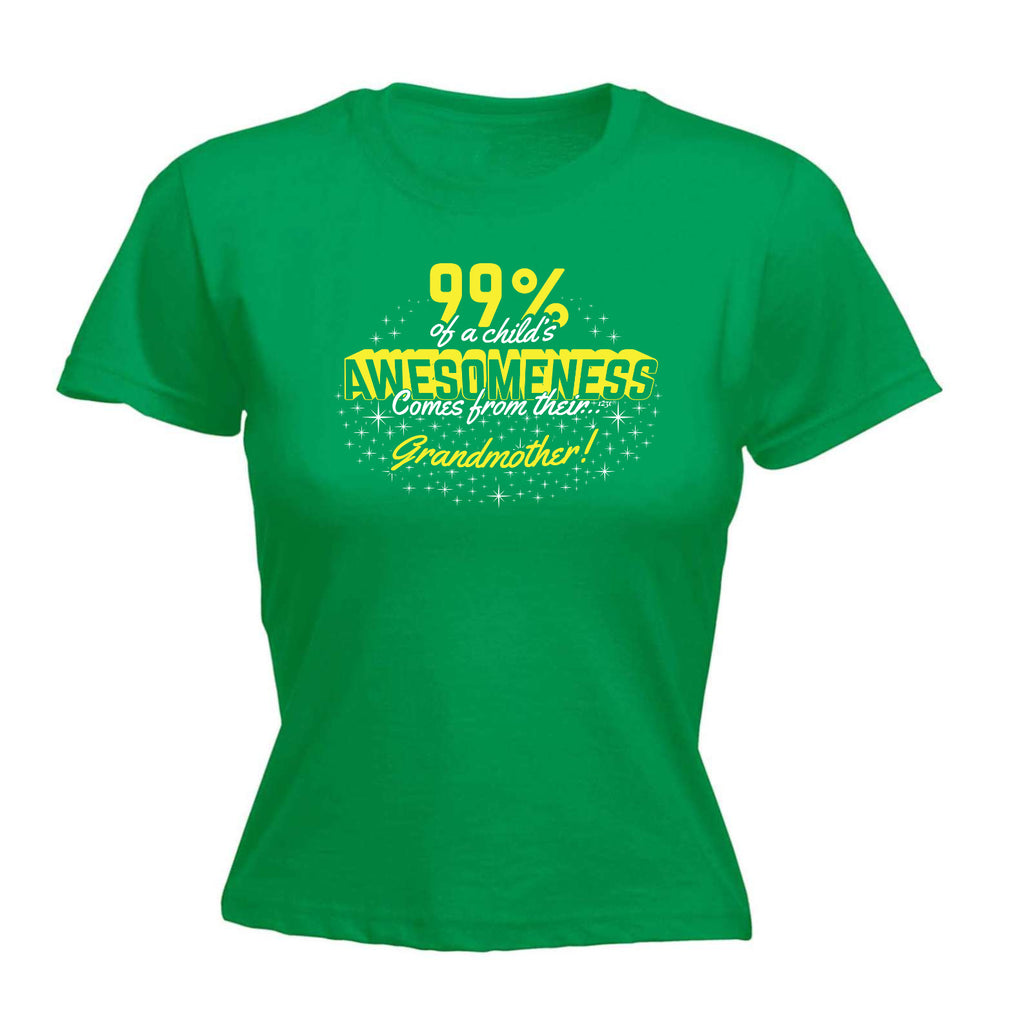 Grandmother 99 Percent Of Awesomeness Comes From - Funny Womens T-Shirt Tshirt