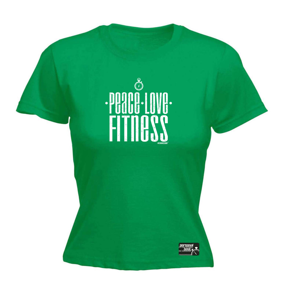 Pb Peace Love Fitness - Funny Womens T-Shirt Tshirt