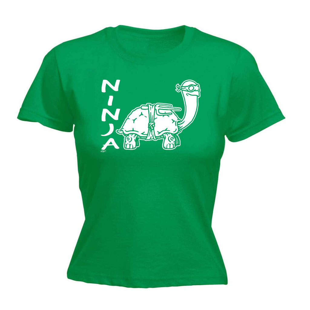 Ninja Tortoise - Funny Womens T-Shirt Tshirt