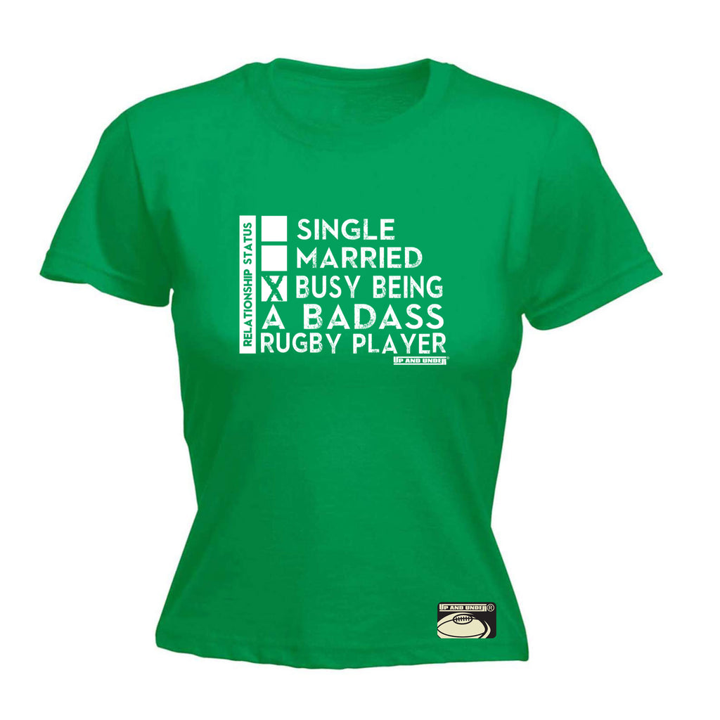 Uau Relationship Status Badass Rugby Player - Funny Womens T-Shirt Tshirt