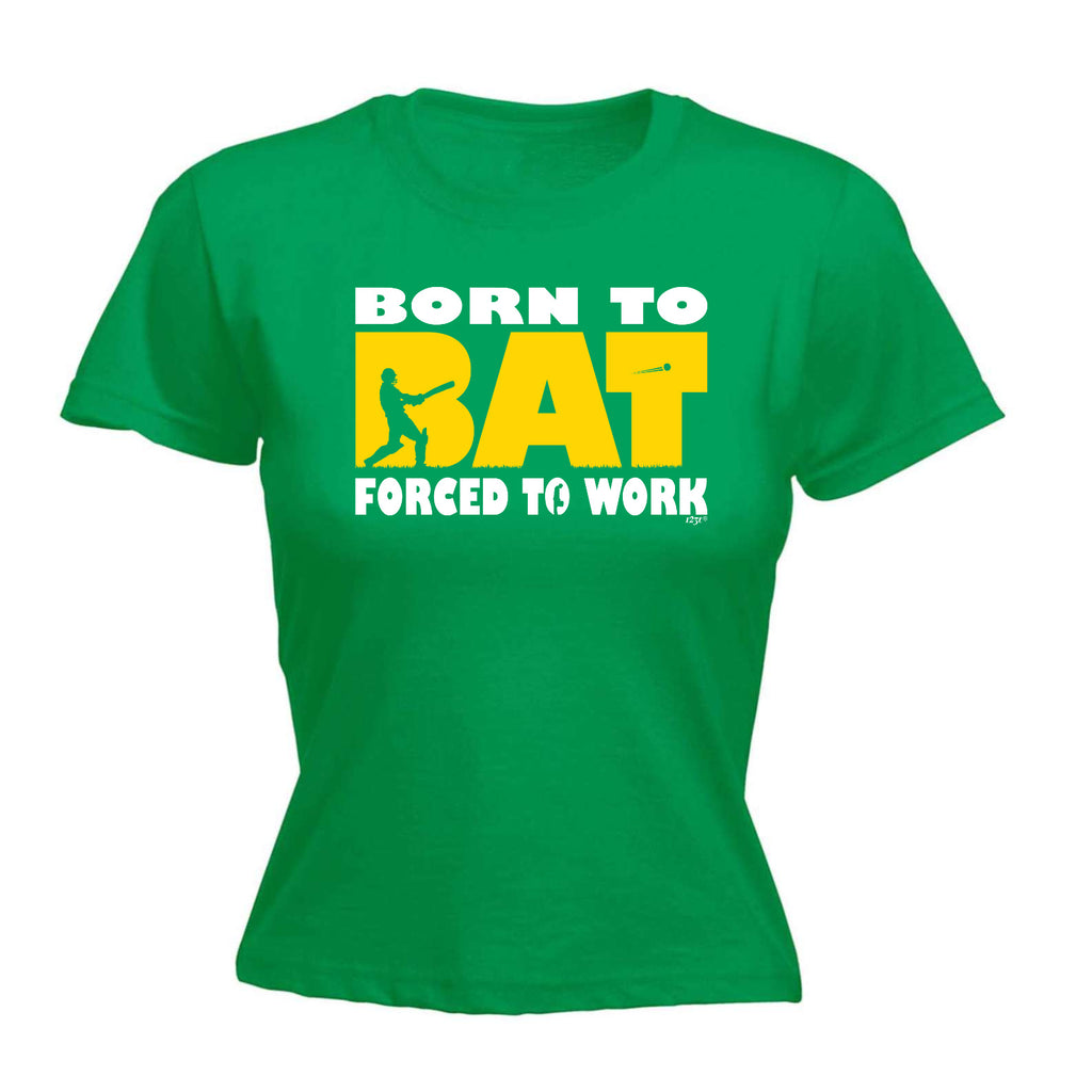 Born To Bat Cricket - Funny Womens T-Shirt Tshirt
