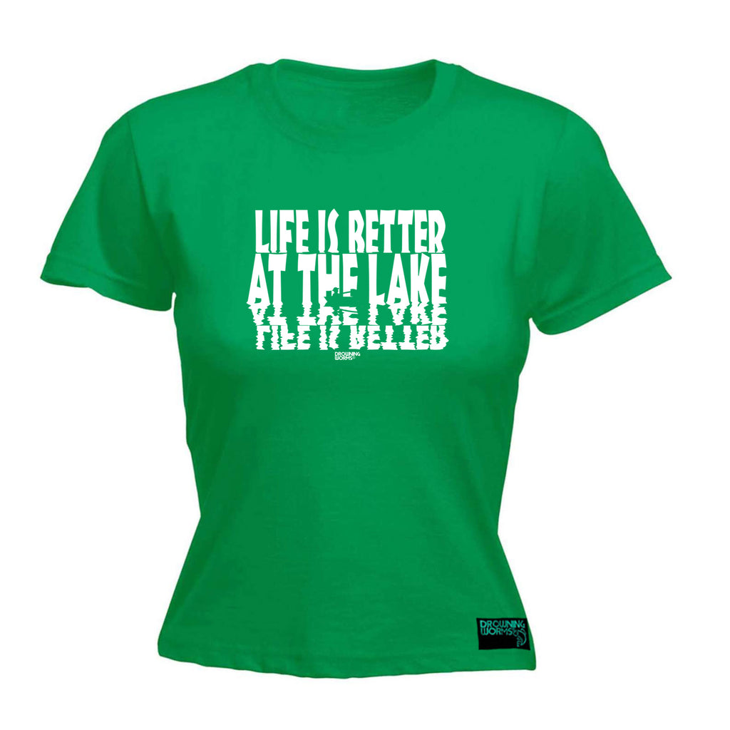 Dw Life Is Better At The Lake - Funny Womens T-Shirt Tshirt