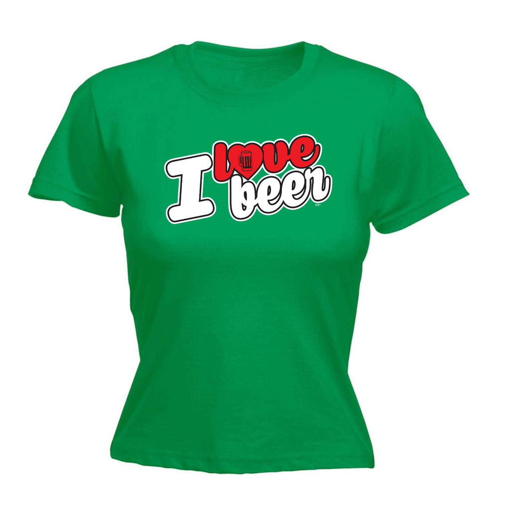 Love Beer Stencil - Funny Womens T-Shirt Tshirt