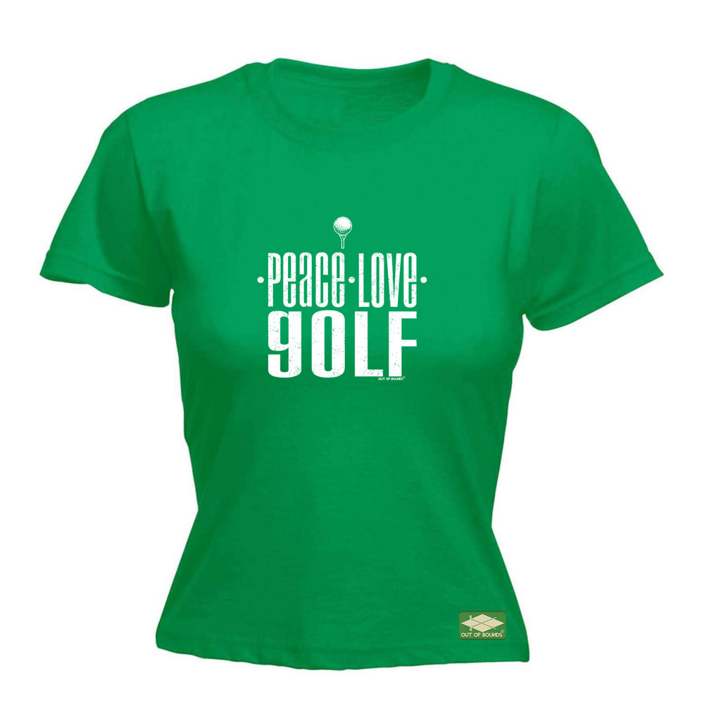 Oob Peace Love Golf - Funny Womens T-Shirt Tshirt