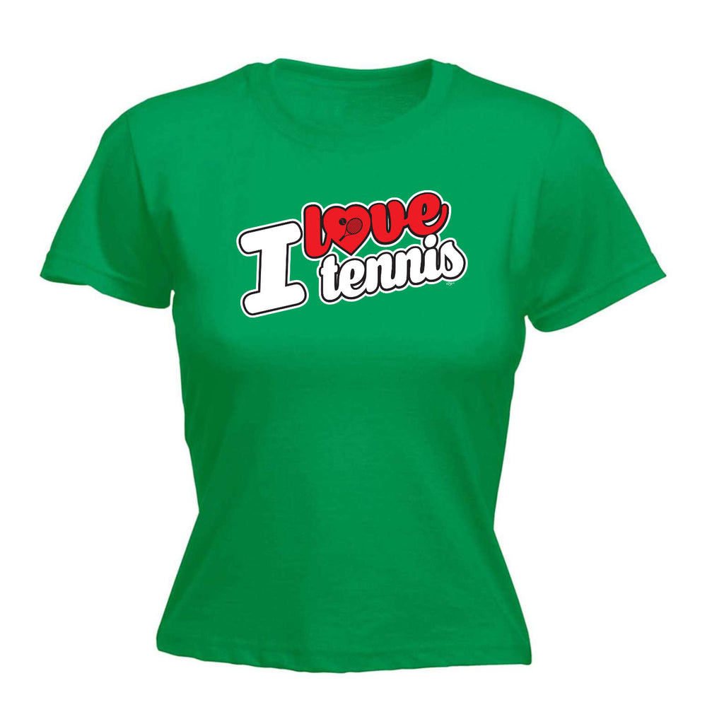 Love Tennis Stencil - Funny Womens T-Shirt Tshirt