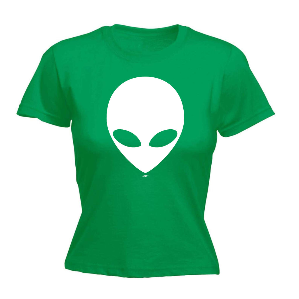 Alien Head White - Funny Womens T-Shirt Tshirt