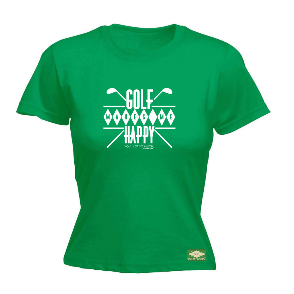 Oob Golf Makes Me Happy - Funny Womens T-Shirt Tshirt