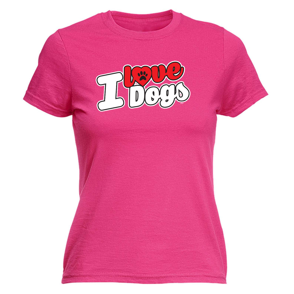 Love Dogs Stencil - Funny Womens T-Shirt Tshirt