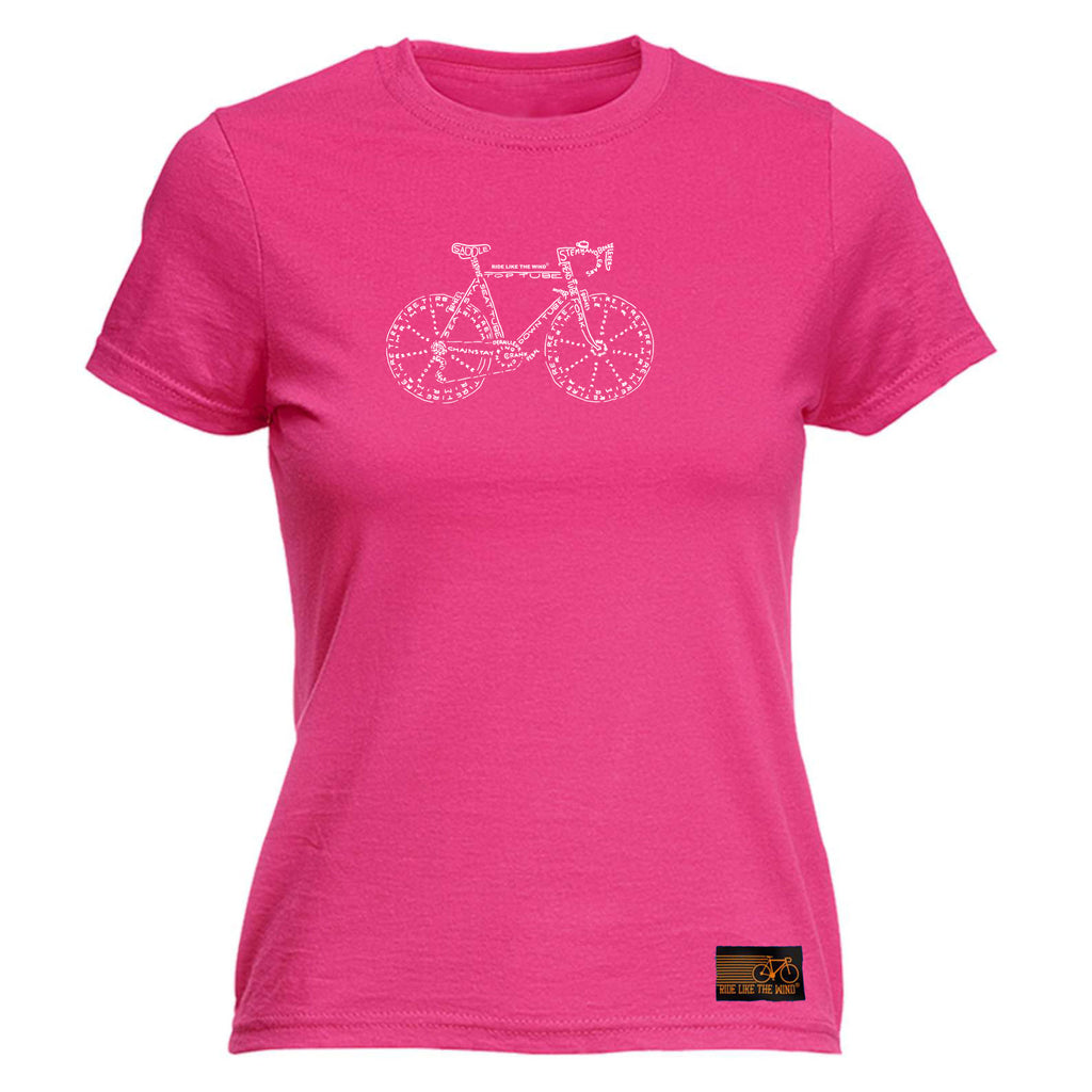Rltw Bike Part Words - Funny Womens T-Shirt Tshirt