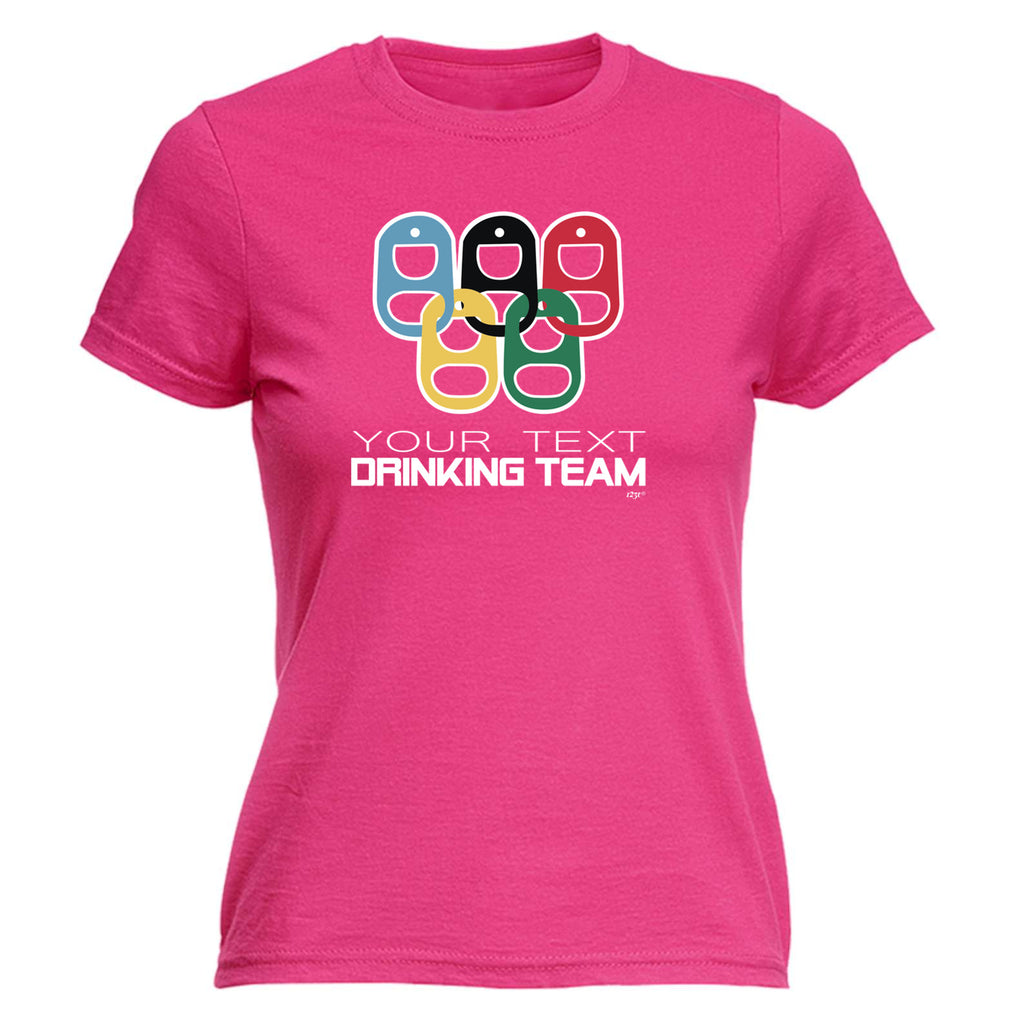 Your Text Drinking Team Rings Personalised - Funny Womens T-Shirt Tshirt