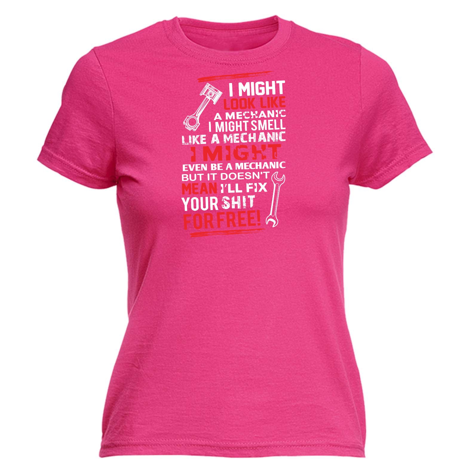 Might Look Like A Mechanic - Funny Womens T-Shirt Tshirt