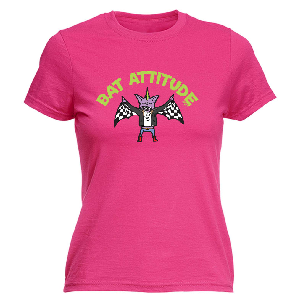 Bat Attitude - Funny Womens T-Shirt Tshirt