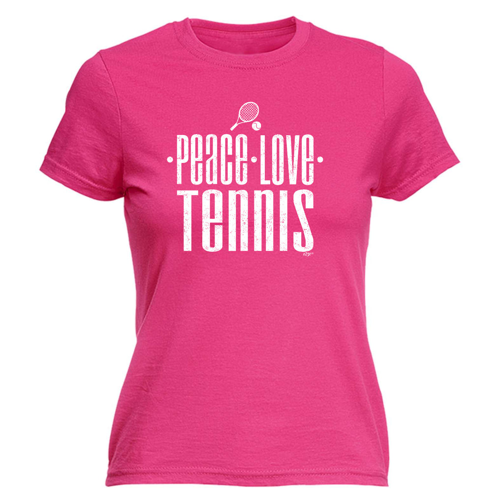 Peace Love Tennis - Funny Womens T-Shirt Tshirt