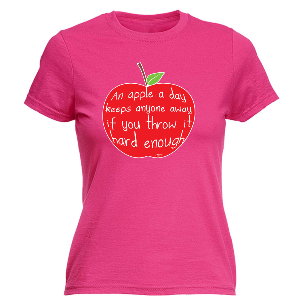 An Apple A Day Keeps Anyone Away - Funny Womens T-Shirt Tshirt