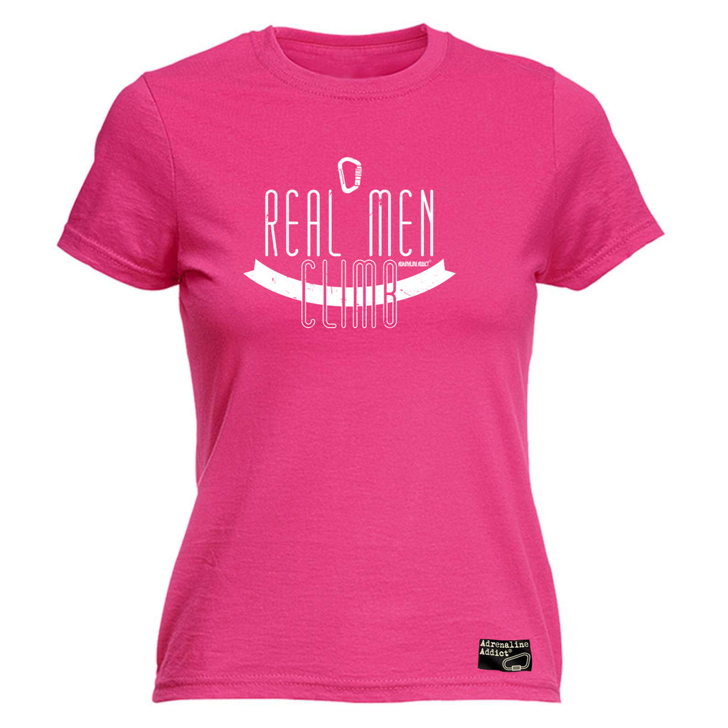 Aa Real Men Climb - Funny Womens T-Shirt Tshirt
