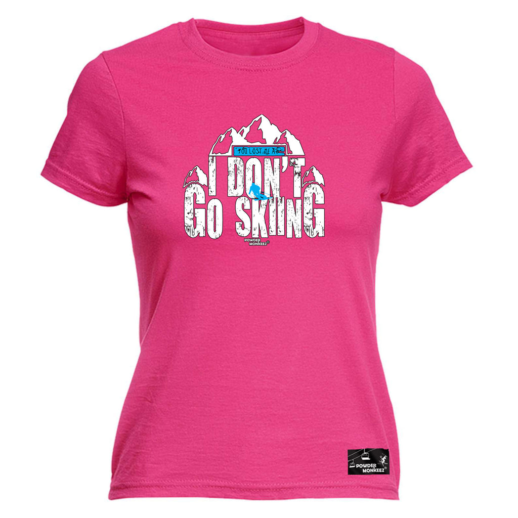 Pm You Lost Me At I Dont Go Skiing - Funny Womens T-Shirt Tshirt
