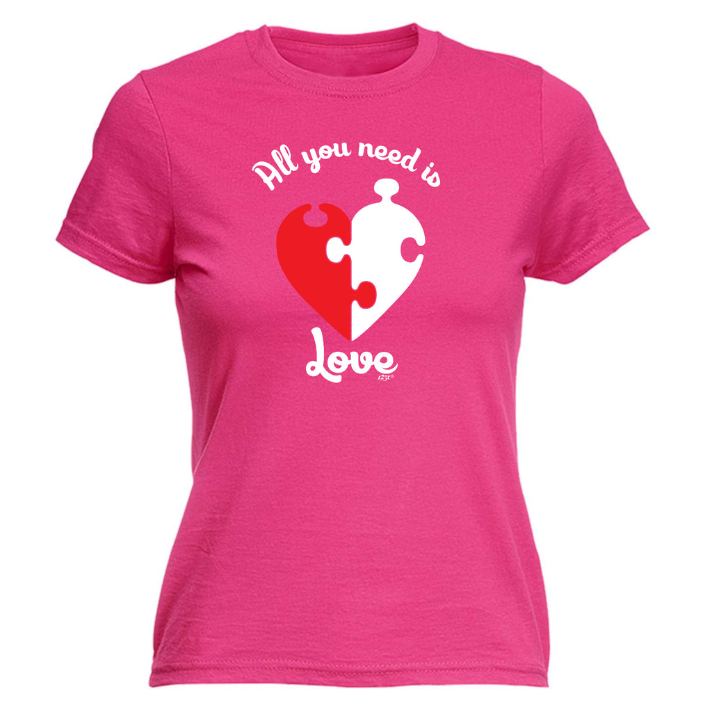 All You Need Is Love Jigsaw - Funny Womens T-Shirt Tshirt
