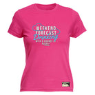 Uau Weekend Forecast Rugby - Funny Womens T-Shirt Tshirt
