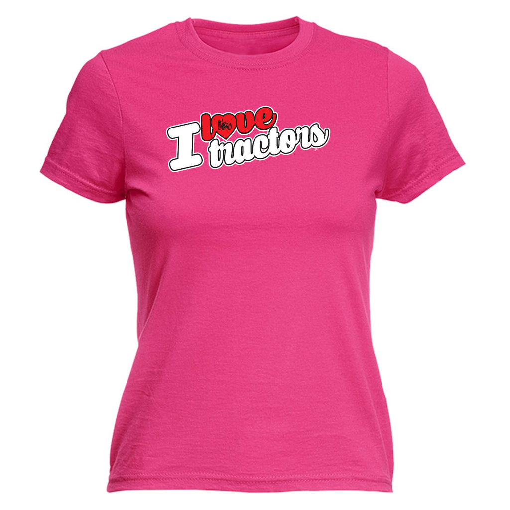 Love Tractors Stencil - Funny Womens T-Shirt Tshirt