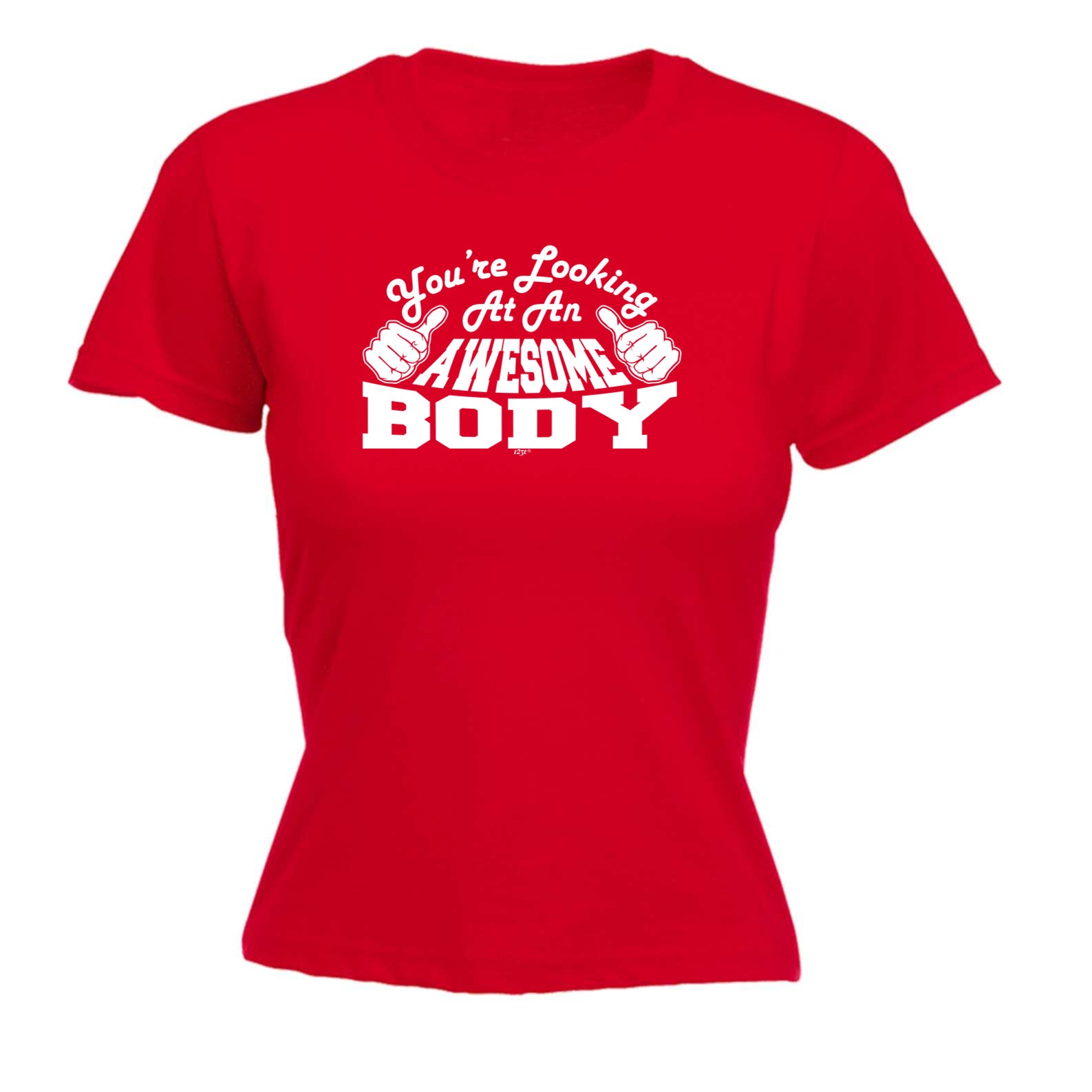 Youre Looking At An Awesome Body - Funny Womens T-Shirt Tshirt