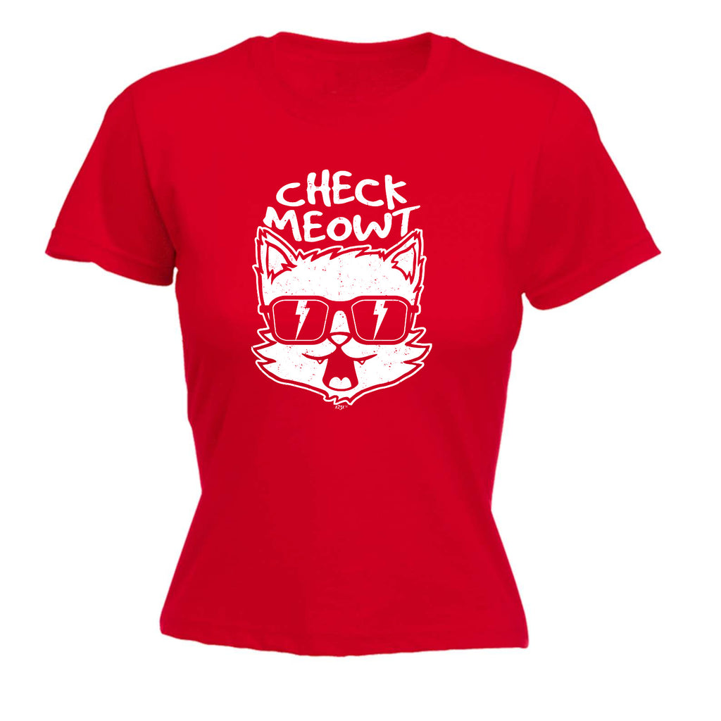 Check Meowt Cat - Funny Womens T-Shirt Tshirt