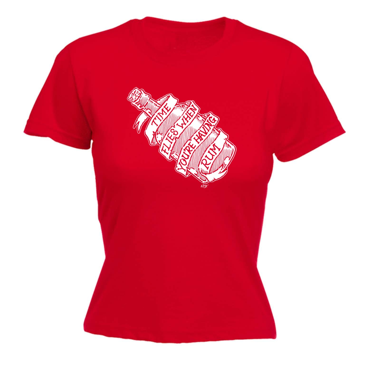 Time Flies When Your Having Rum - Funny Womens T-Shirt Tshirt