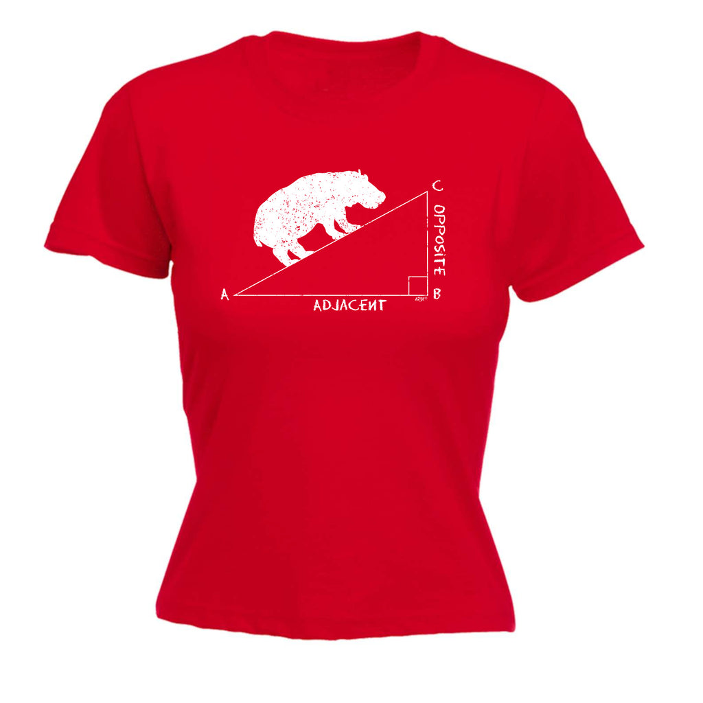 Hypotenuse Hippo Hippopotamus - Funny Womens T-Shirt Tshirt