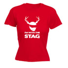 Im With The Stag Solid - Funny Womens T-Shirt Tshirt