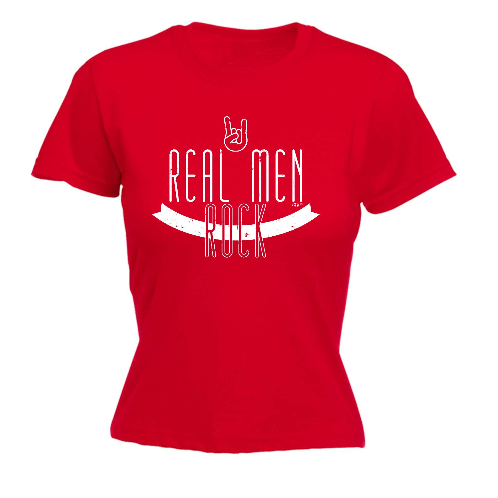 Real Men Rock Music - Funny Womens T-Shirt Tshirt