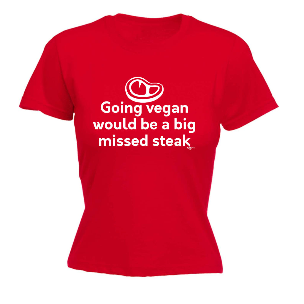 Going Vegan Would Be Steak - Funny Womens T-Shirt Tshirt