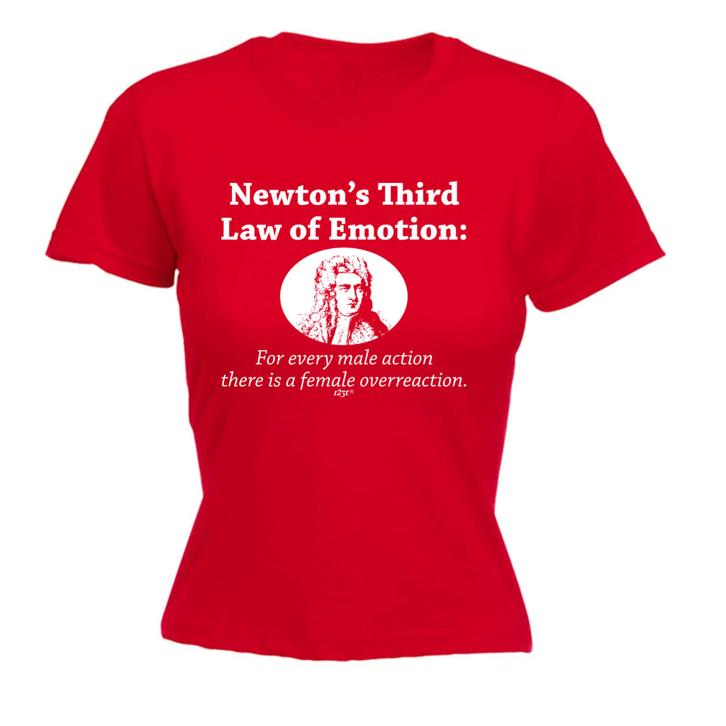 Newtons Third Law Of Emotion - Funny Womens T-Shirt Tshirt