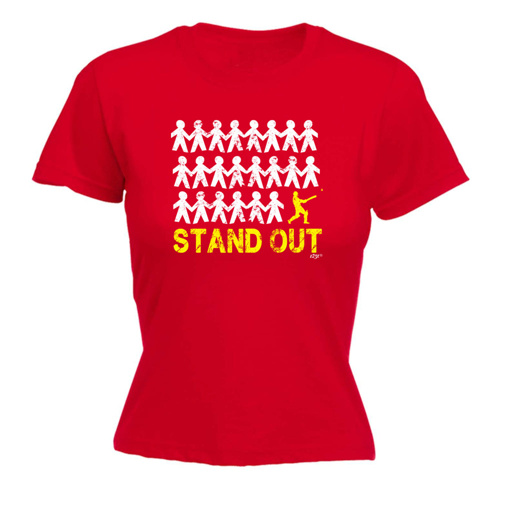 Stand Out Cricket - Funny Womens T-Shirt Tshirt