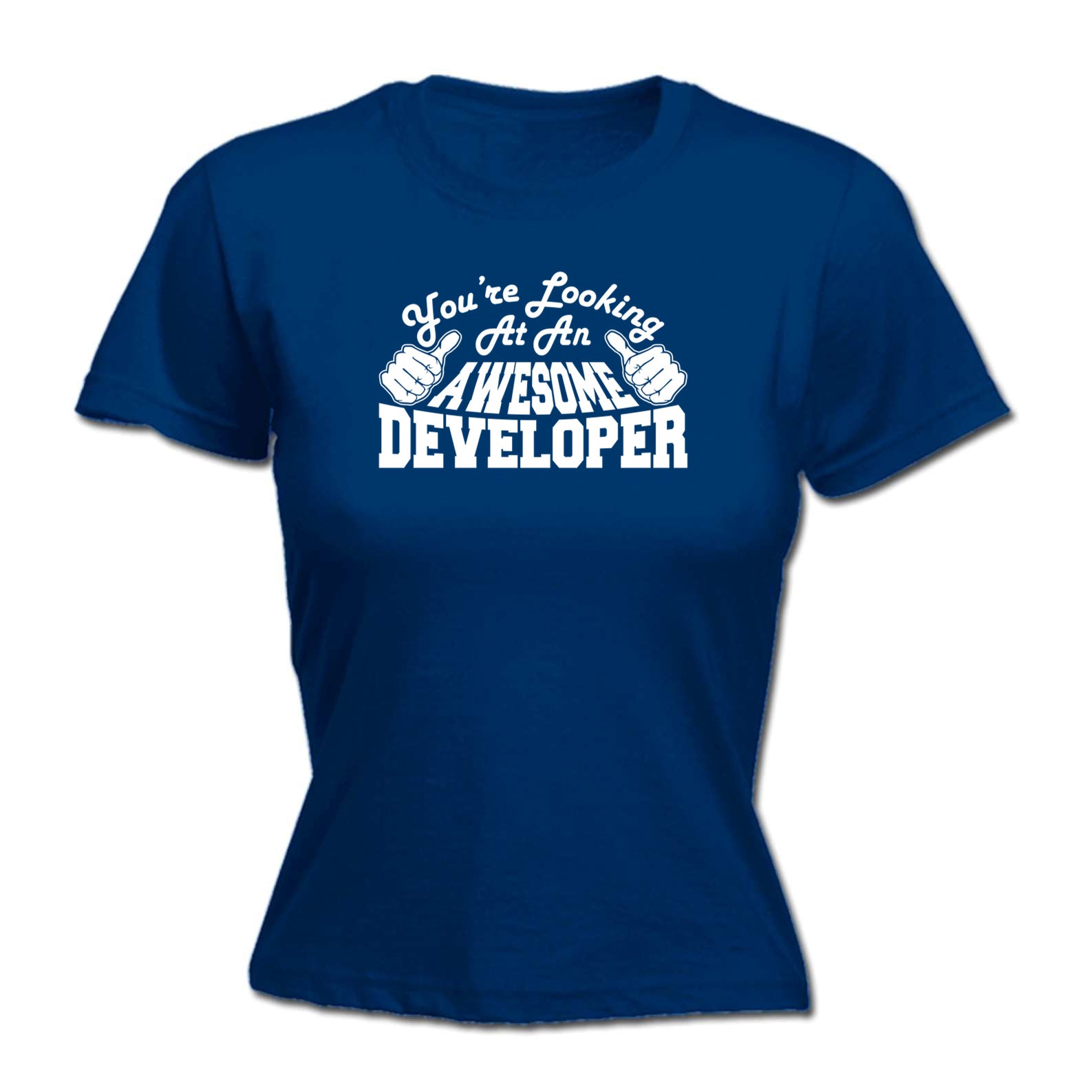 Youre Looking At An Awesome Developer - Funny Womens T-Shirt Tshirt