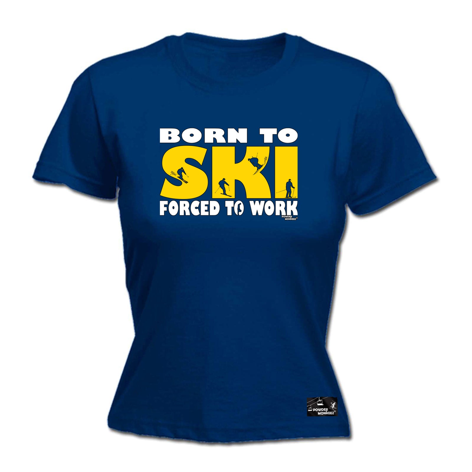 Pm Born To Ski - Funny Womens T-Shirt Tshirt