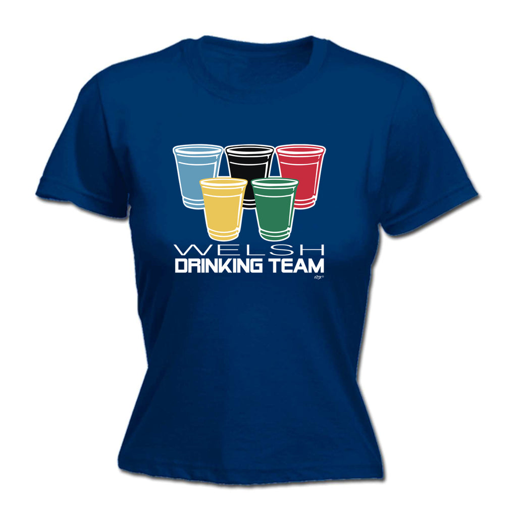 Welsh Drinking Team Glasses - Funny Womens T-Shirt Tshirt