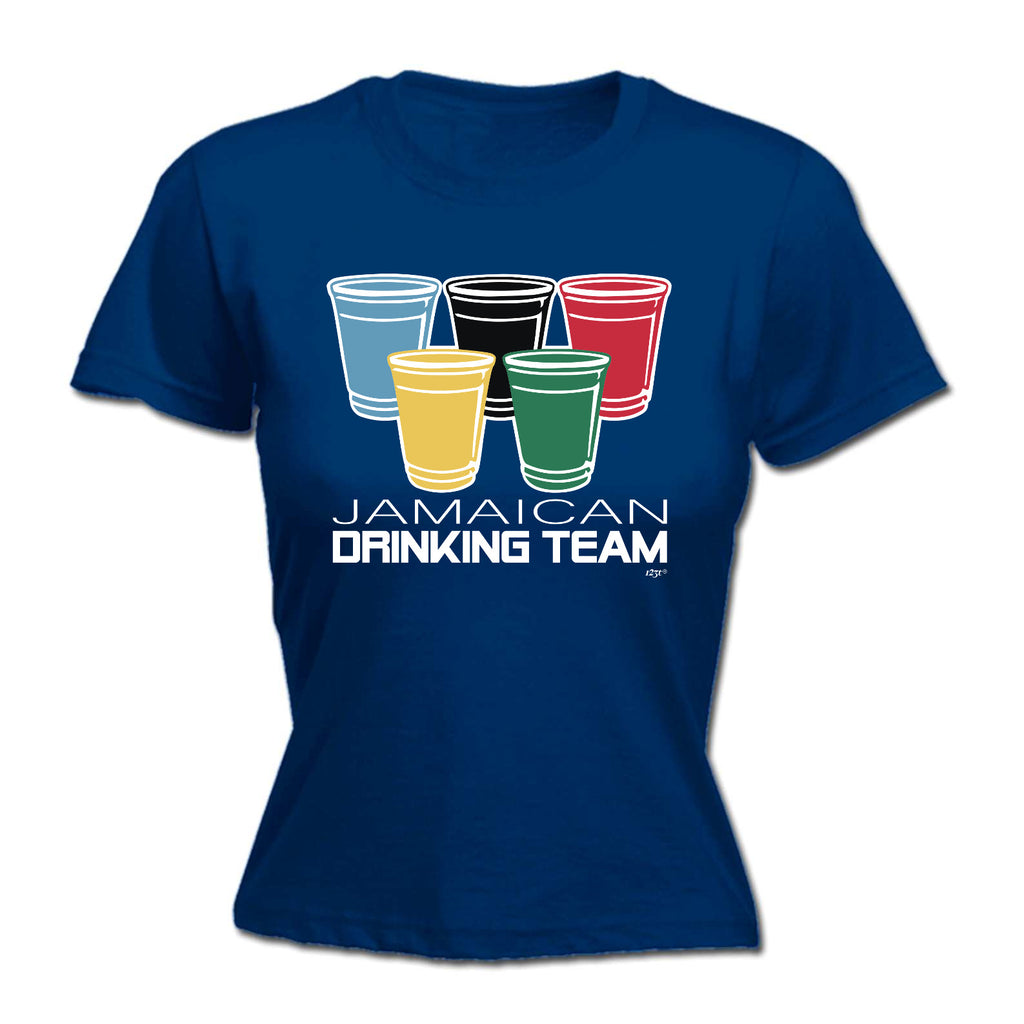 Jamaican Drinking Team Glasses - Funny Womens T-Shirt Tshirt