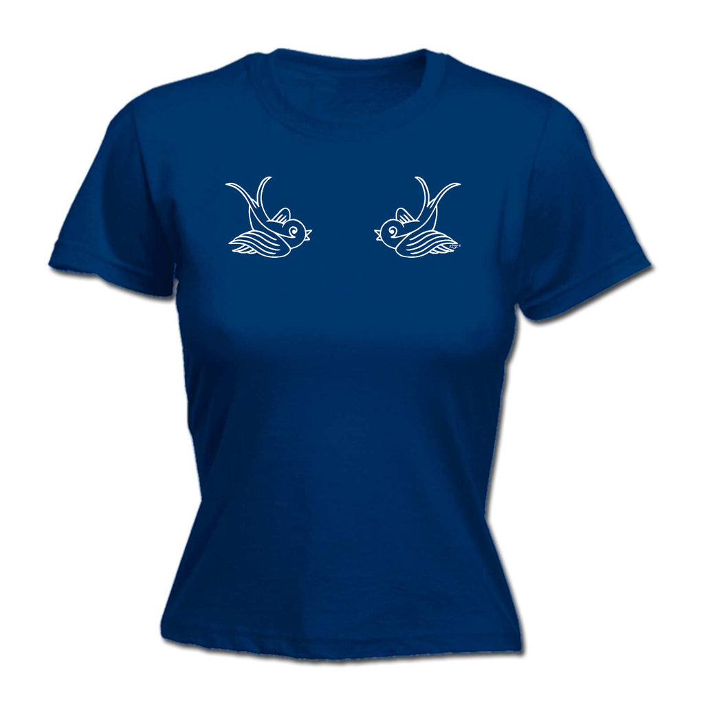 Bird Tattoo Swallows - Funny Womens T-Shirt Tshirt
