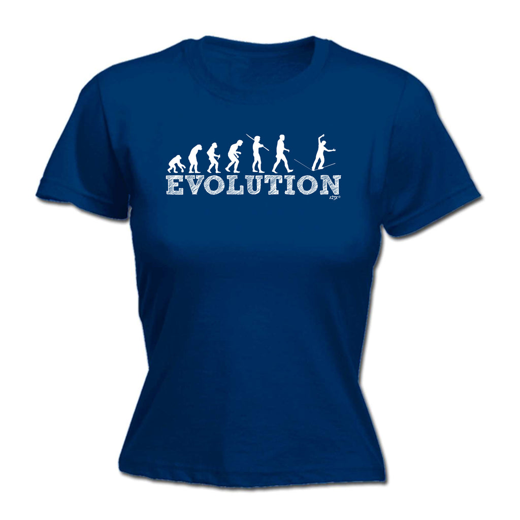 Evolution Rope Walker - Funny Womens T-Shirt Tshirt