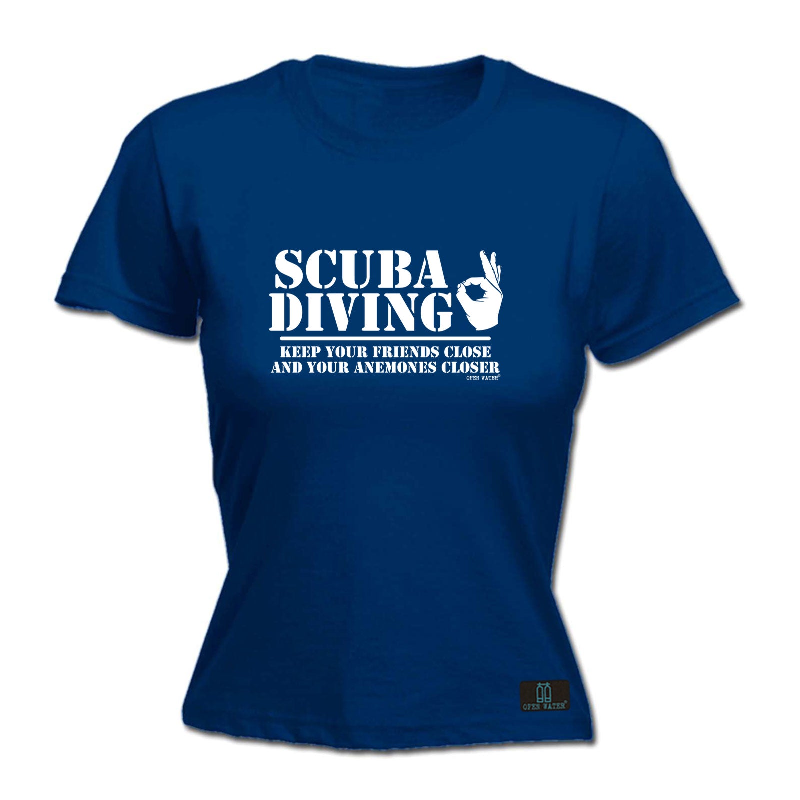 Ow Scuba Diving Keep Friends Close - Funny Womens T-Shirt Tshirt