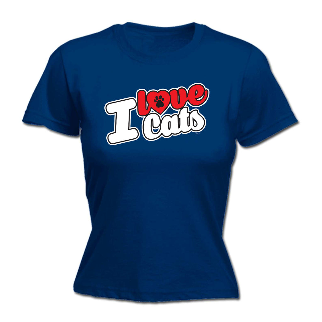 Love Cats Stencil - Funny Womens T-Shirt Tshirt