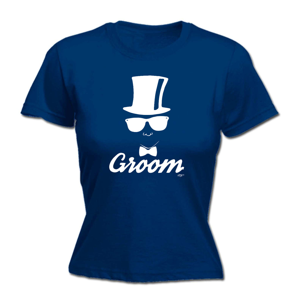 Groom Glasses Top Hat Married - Funny Womens T-Shirt Tshirt