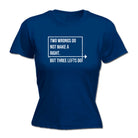 Two Wrongs Do Not Make A Right Three Lefts Do - Funny Womens T-Shirt Tshirt