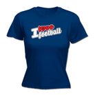 Love Football Stencil - Funny Womens T-Shirt Tshirt
