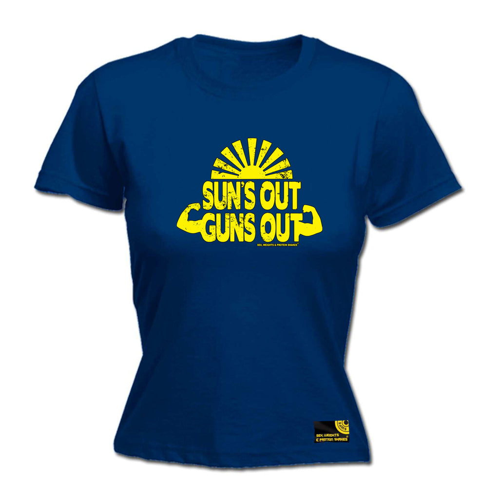 Swps Suns Out Guns Out - Funny Womens T-Shirt Tshirt