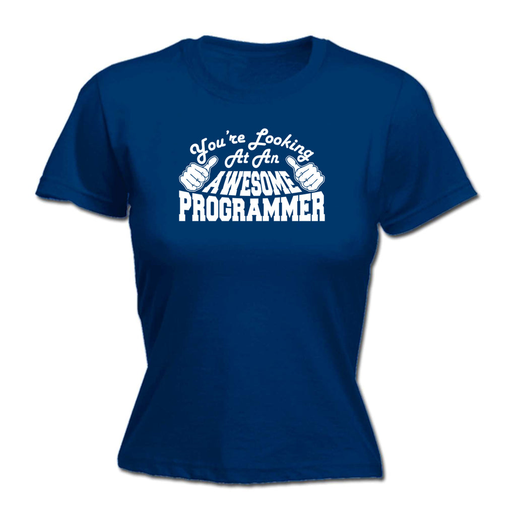 Youre Looking At An Awesome Programmer - Funny Womens T-Shirt Tshirt