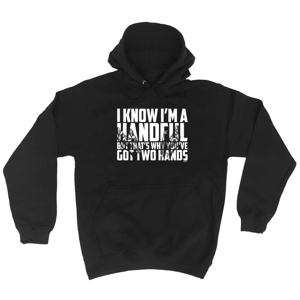 Know Im A Handful But Thats Why Youve Got Two Hands - Funny Hoodies Hoodie