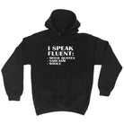 Speak Fluent Movie Quotes Sarcasm Whale - Funny Hoodies Hoodie