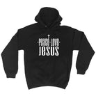 Peace Love Jesus - Funny Hoodies Hoodie