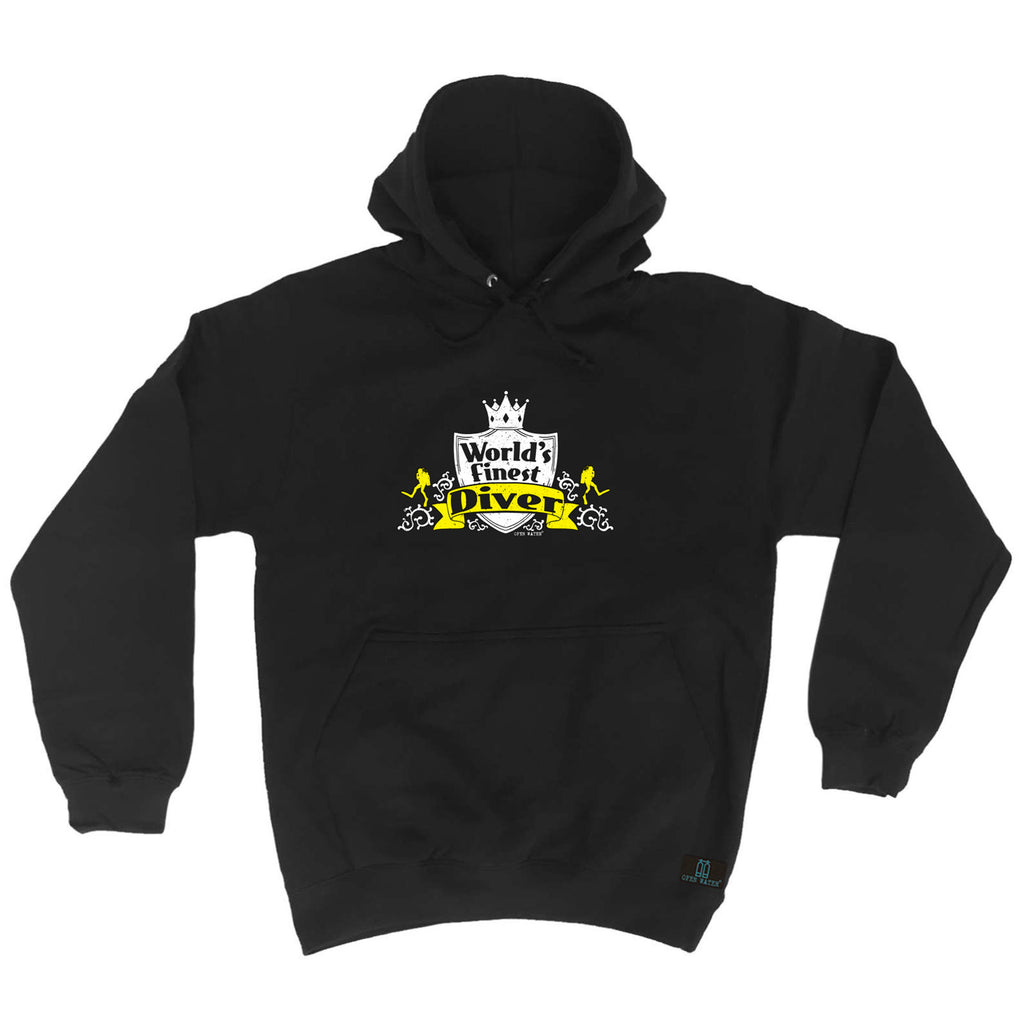Ow Worlds Finest Diver - Funny Hoodies Hoodie